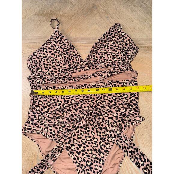 Aerie Leopard Full Coverage One Piece Swimsuit raw sienna size XXL - Picture 6 of 9